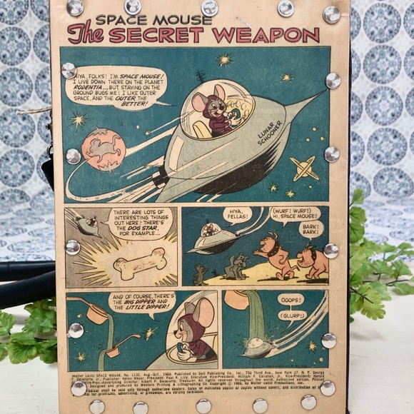 Vintage Purse Space Mouse Upcycled Cool NWT - Picture 5 of 14